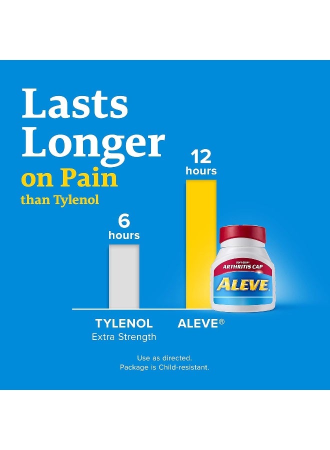 Aleve Soft Grip Arthritis Cap Tablets, Fast Acting All Day Pain Relief For Headaches, Muscle Aches, And Fever Reduction, Naproxen Sodium Capsules, 220 Mg, 270 Count - Image 5